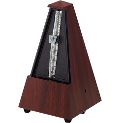 Wittner Metronom Pyramide Kunststoff 845111 Mahagoni-Maserung ohne Glocke