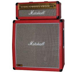 Marshall Halfstack MG100HDFX und MG412A in rot