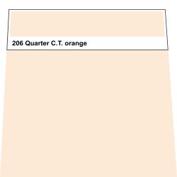 Lee Farbfolie 206 Quarter C.T. Orange 25cm x 122cm