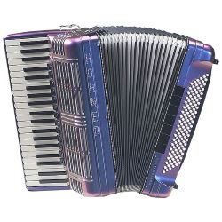 Hohner Akkordeon Morino IV 120 Tremolo cyan Effektlackierung