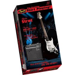Fender Squier Affinity Strat HSS Black + Bullet 150 DSP Amp