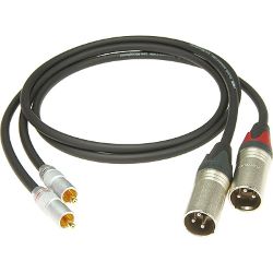 Klotz 2 Cinch Stecker / 2 XLR male 3 m schwarz