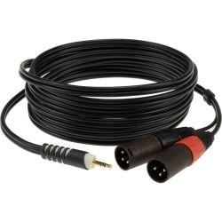 Klotz Klinke Stecker 3,5 stereo / 2 XLR male 3 m