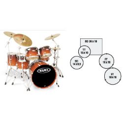 Mapex Pro M Set PM546SU Tobacco Fade