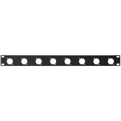 Rackblende 19 Zoll 1HE 8 x Ausstanzungen D-Serie