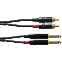Cordial Klinke 6,3mm mono / Cinch CFU 0,9 PC