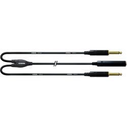 Cordial 2x Klinke 6,3mm mono / Klinke Buchse 6,3mm mono CFY 0,3 GPP