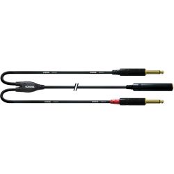 Cordial 2x Klinke 6,3mm mono / Klinke Buchse 6,3mm stereo CFY 0,3 KPP