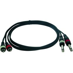 Reloop Kabel 2 x Cinch M / 2x Mono 6,3mm Klinke M 3,0m