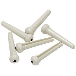 Gewa Stegstecker weiß mit Punkt 6er Pack