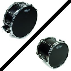 Evans 12" ONYX BLACK zweilagig