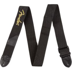 Fender Nylon-Gurt mit Logo Black/Yellow