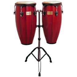 Tycoon Conga Set Madera Stripe Maron 11 + 12 Zoll