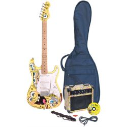 SPONGEBOB E-Gitarre mit Verstärker und Zubehör Gelb