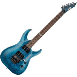 ESP Ltd MH-100QM See Thru Blue E-Gitarre