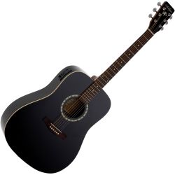 Art & Lutherie Cedar Black QI Westerngitarre