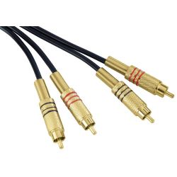 Adam Hall Kabel 2xCinch/2xCinch  1m schwarz