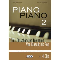 Hage - Piano Piano 2 mittelschwer (+4 CD's) - f. Klavier