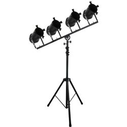 Adam Hall Lichtstativ groß mit TV-Zapfen und mit neigbarem Querträger