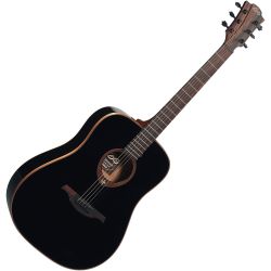 LAG T100 DBLK Schwarz Westerngitarre