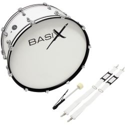 GewaPure Basix Marching Bass Drum 24x12 white