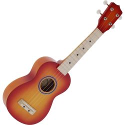 Gewa Gelb-Rot Sunburst Sopran-Ukulele