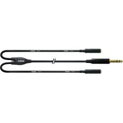 Cordial Klinke 6,3mm stereo / 2x Klinke Buchse 3,5mm stereo CFY 0.3 VYY