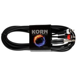 KORN Kabel ECO Adapterkabel 2x Cinch / 1x Klinke mono 3 m