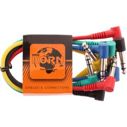 KORN Kabel ECO Patchkabel Set Stereo-Winkelklinke 0,3 m