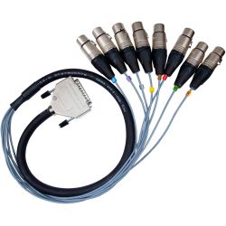 KORN Kabel Sub-D 25 pol. male / 8 XLR female Tascam 1,0 m