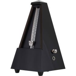 Wittner Metronom Pyramide Massivholz 816 schwarz Hochglanz mit Glocke