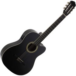 Gewa-Pure Konzertgitarre Almeria Classic Electro Cutaway schwarz
