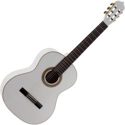La Mancha Glacial White Metallic Konzertgitarre
