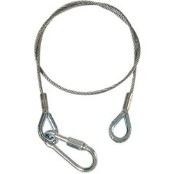 Adam Hall Sicherungsseil 5 mm mit Kettbiner 1 m lang