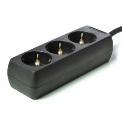 Steckdosenleiste 3 fach 1,5mm schwarz