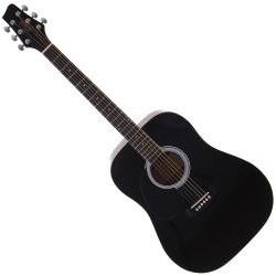 Stagg GUITARS WG-200LH Westerngitarre Black Lefthand