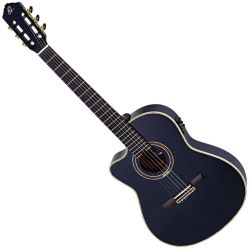 Ortega RCE138-T4BK-L 4/4 Thinbody Lefthand Konzertgitarre inkl. Gigbag