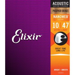 Elixir 16002 Acoustic Nanoweb Phosphor Bronze Extra Light 010 - 047