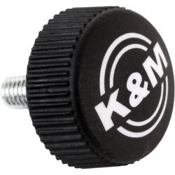K&M Rändelschraube M6x16 groß schwarz m. Logo