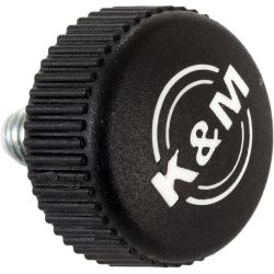 K&M Rändelschraube M6x16 klein schwarz m. Logo
