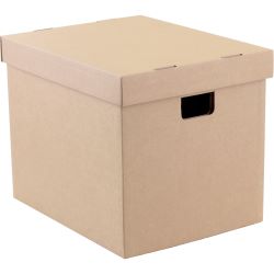 Vinyl Lagerkiste für Schallplatten Aufbewahrung, 100-125 LPs (Faltkarton)