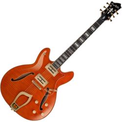 Hagstrom Viking Deluxe Custom Mandarin Flame E-Gitarre