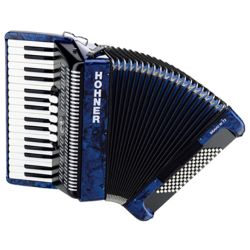 Hohner Akkordeon Bravo III 72 blau Design 2