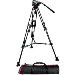 Manfrotto Set: 504HD Neiger, 546B Stativ, MBAG100PN