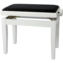 Gewa Pianobank Deluxe Weiss hochglanz mit schwarzen Bezug