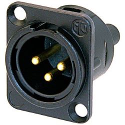 NEUTRIK NC3MD-S-1-B XLR-Einbau Stecker 3 pol. male mit Schraubkontakten