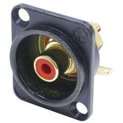 NEUTRIK Cinch Einbaubuchse rot NF 2D2-B