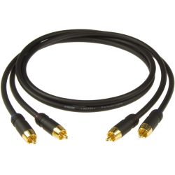 Klotz Cinch / Cinch 0,60 m schwarz Profi Line GOLD (PAAR)