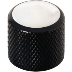 Framus Parts Dome Knob schwarz/rund/6mm/weiße Kappe