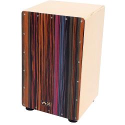 Gewa-Pure Cajon Club Salsa Zebrano Bunt inkl. Gigbag